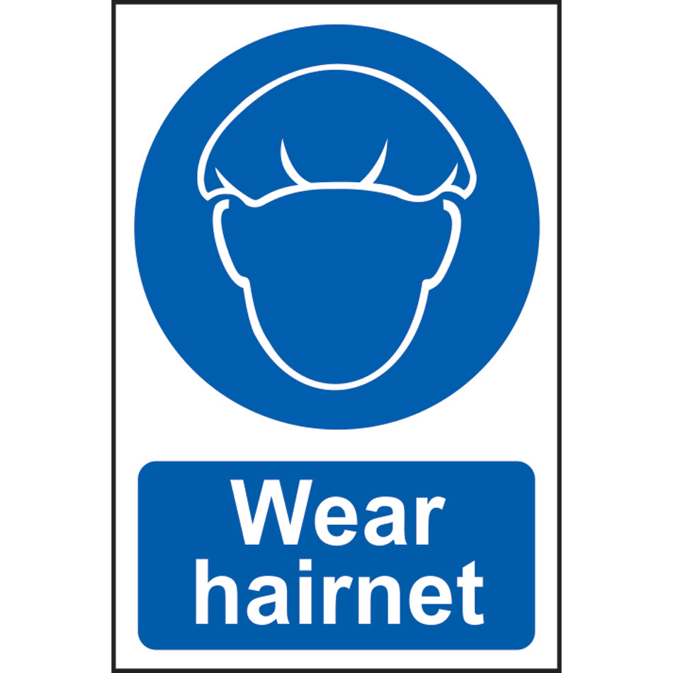 Wear hairnet - PVC (200 x 300mm)