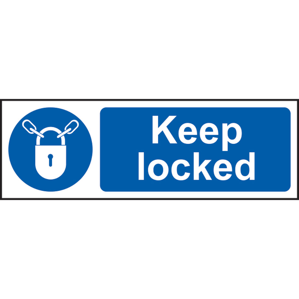 Keep locked - RPVC (300 x 100mm)