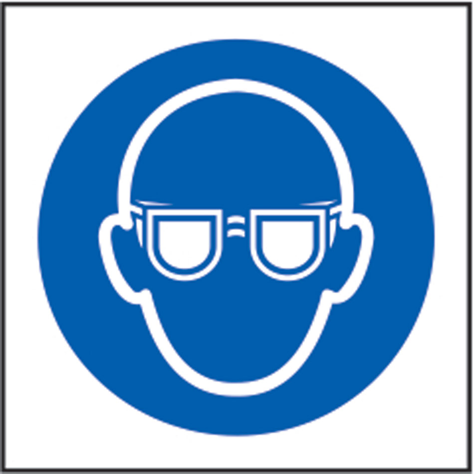 Wear eye protection symbol - RPVC (200 x 200mm)