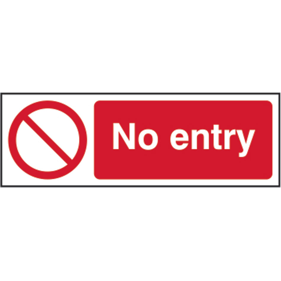 No entry - RPVC (600 x 200mm)