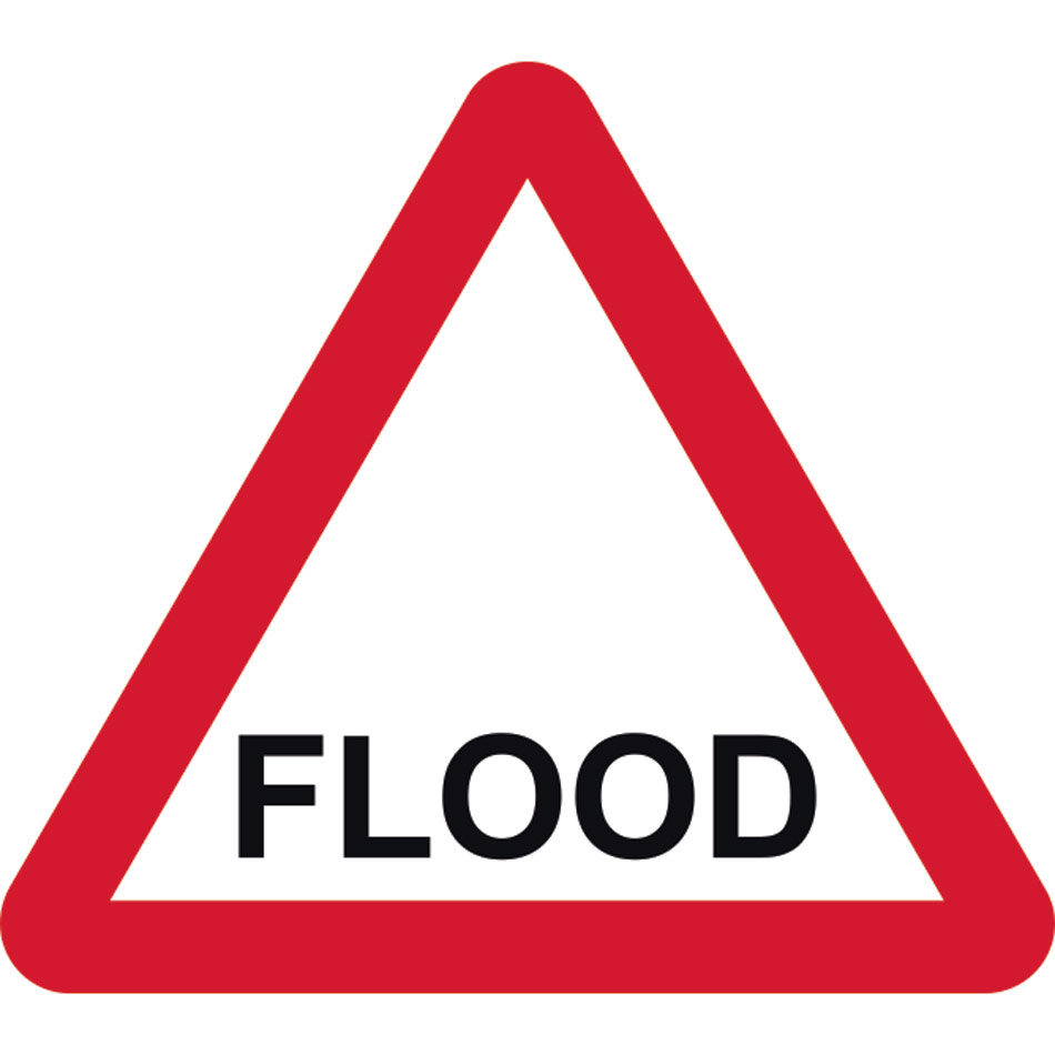 600mm tri. Temporary Sign - FLOOD