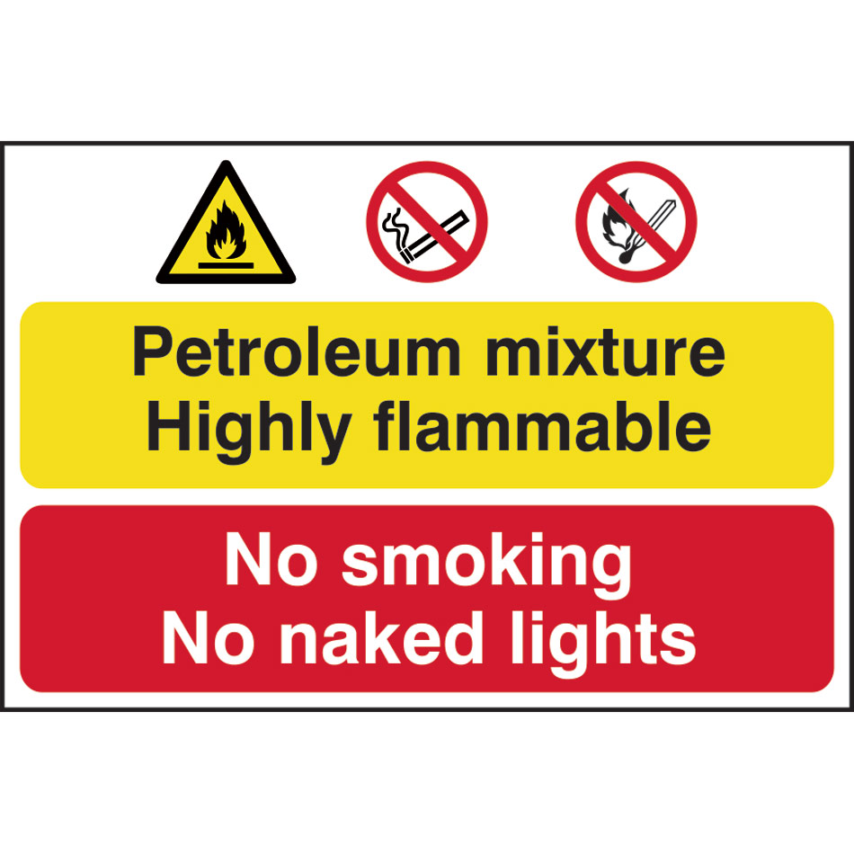 Petroleum mixture / No smoking - PVC (600 x 400mm)