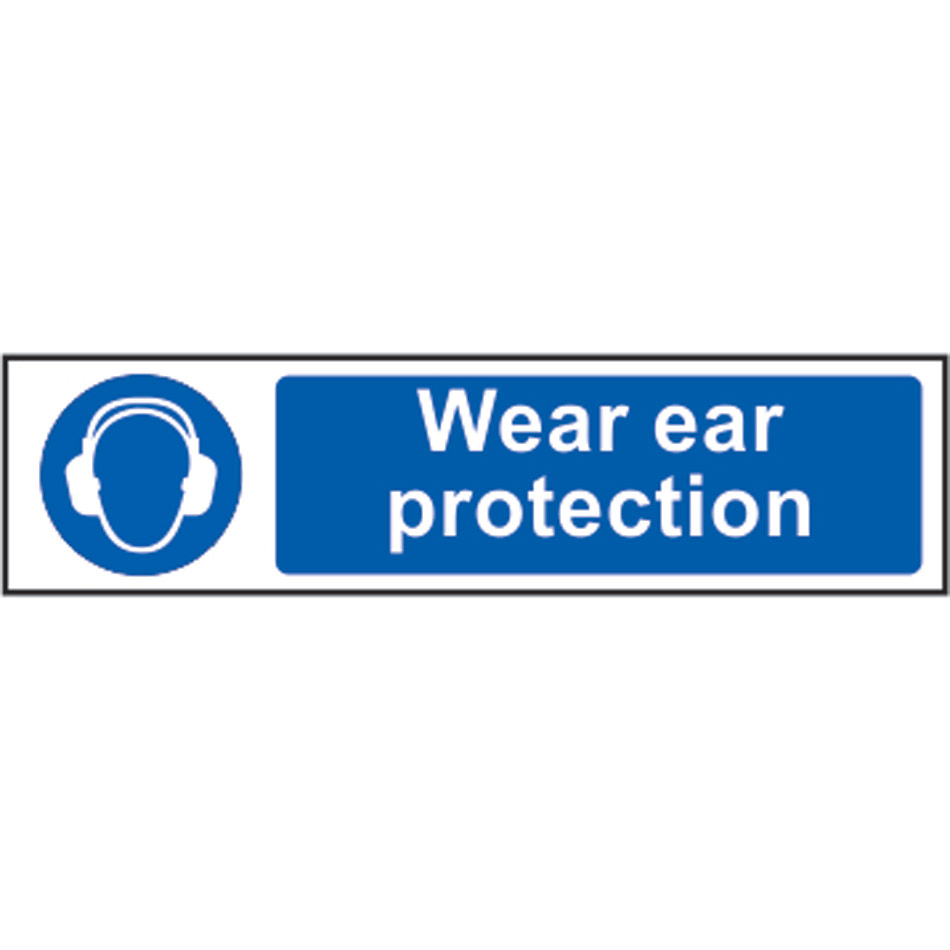 Wear ear protection - PVC (200 x 50mm)