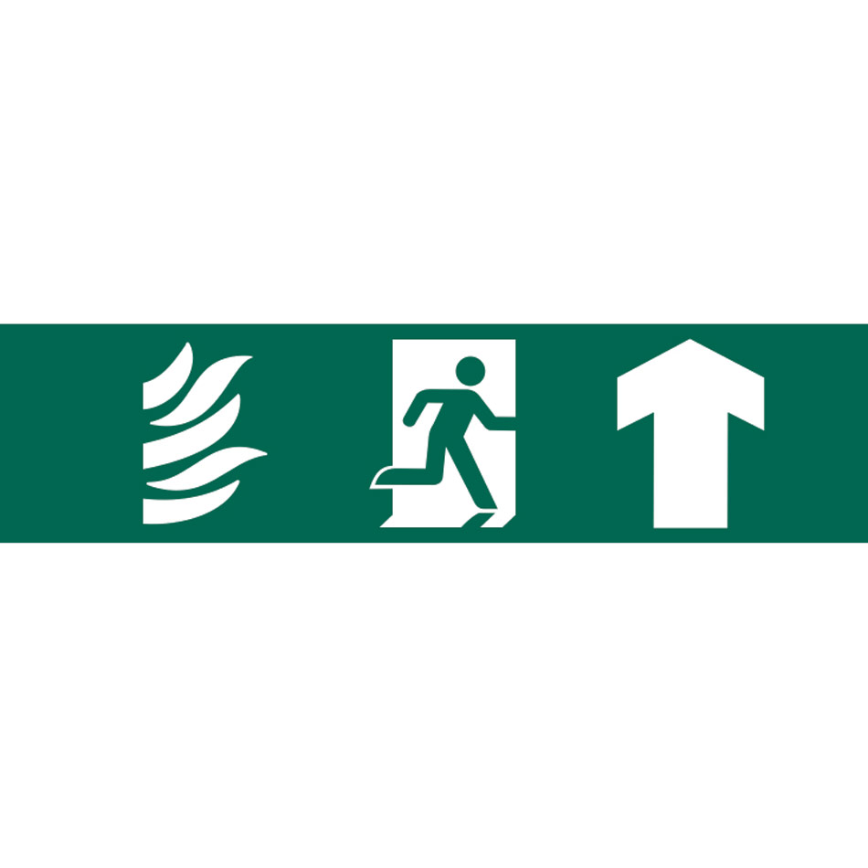 Running man arrow up - PVC (200 x 50mm)