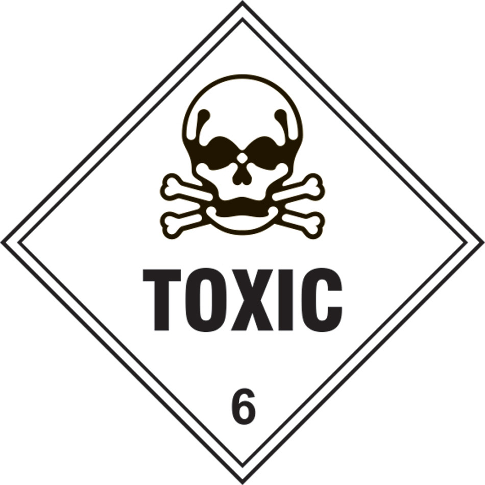 Toxic 6 - Labels (100 x 100mm Roll of 250)