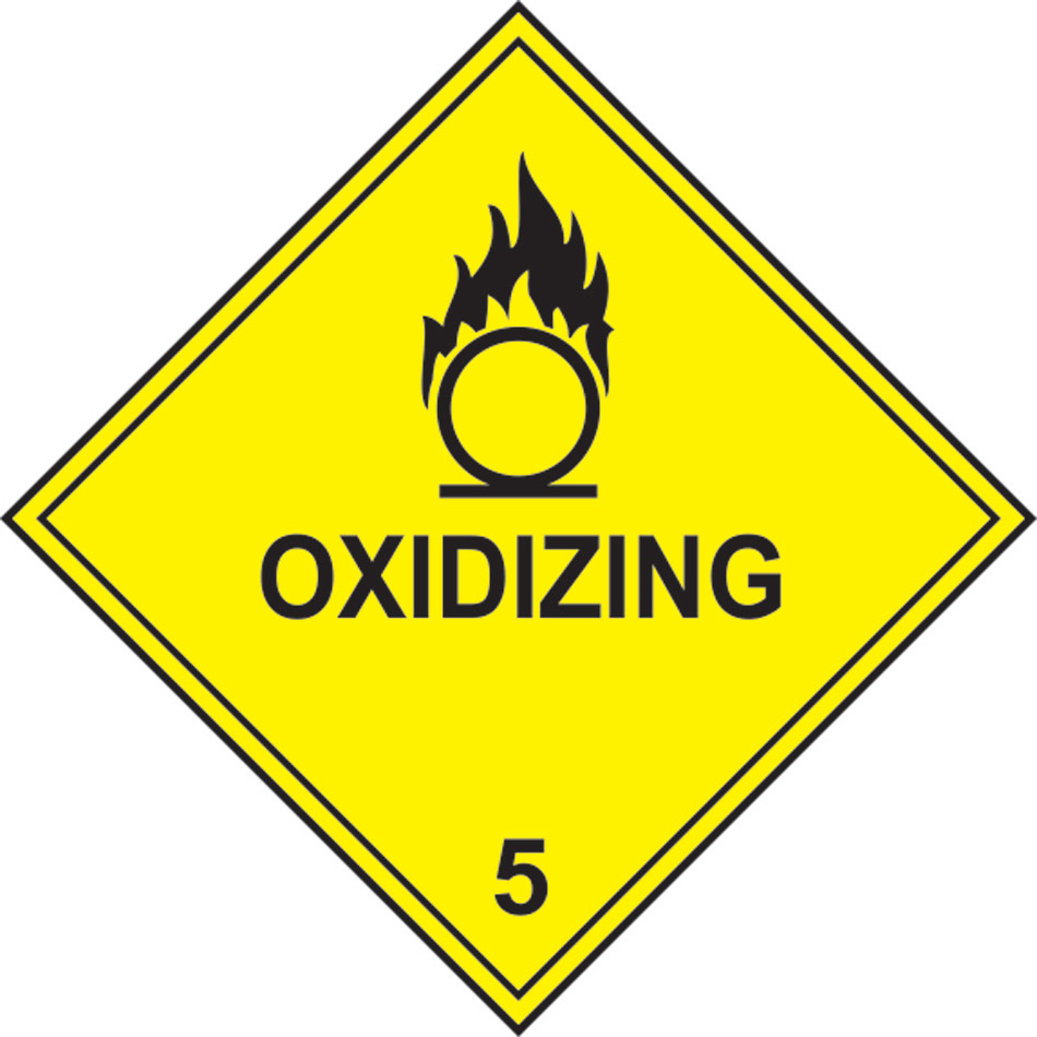 Oxidizing 5 - Labels (250 x 250mm Pack of 10)