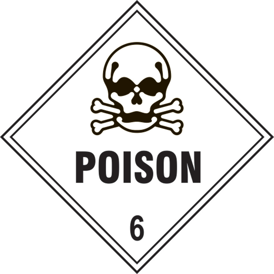 Poison 6 - Labels (250 x 250mm Pack of 10)