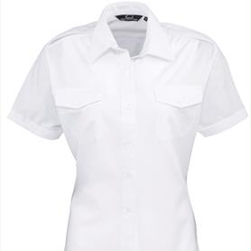 PR312 Women's short sleeve pilot blouse White 8